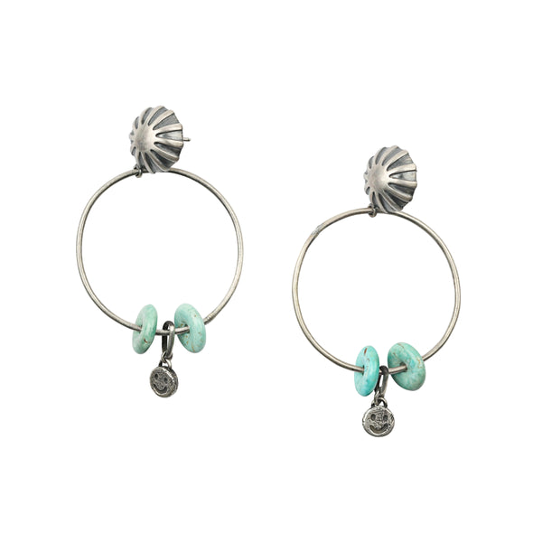 peyote bird Revival Happy Trails Hoop Earrings