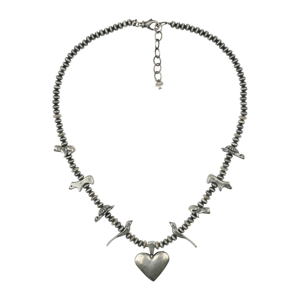 peyote bird Revival Heart Guardian Necklace
