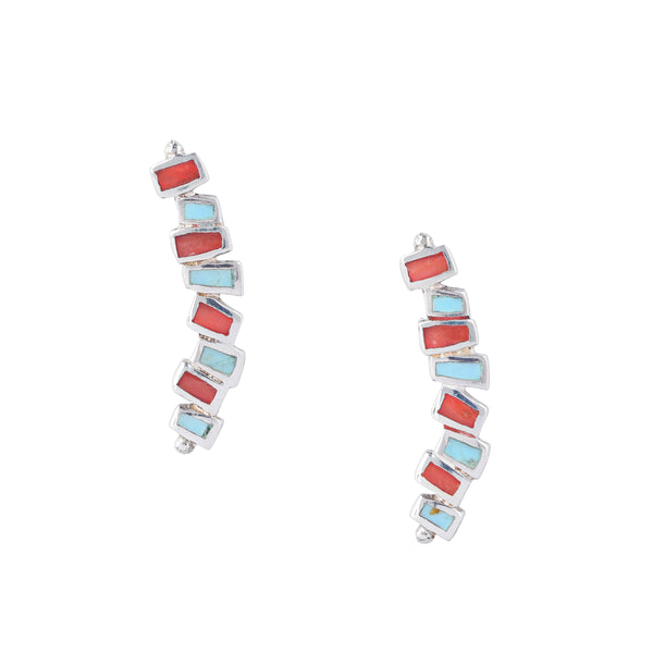 Peyote Bird Sculpture Stud Earrings