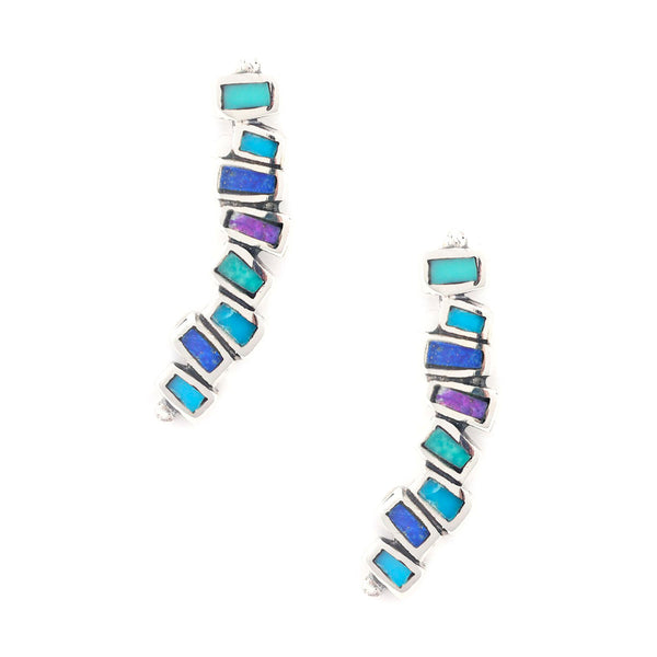 Peyote Bird Sculpture Stud Earrings