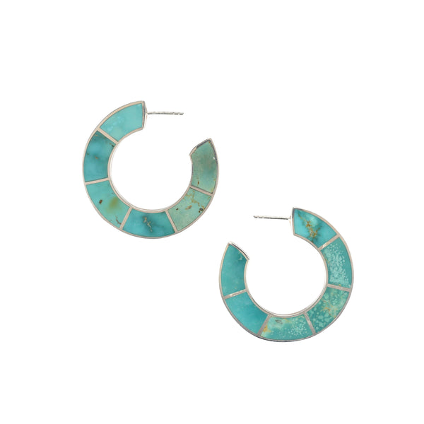 Peyote Bird Sea Breeze Hoop Earrings