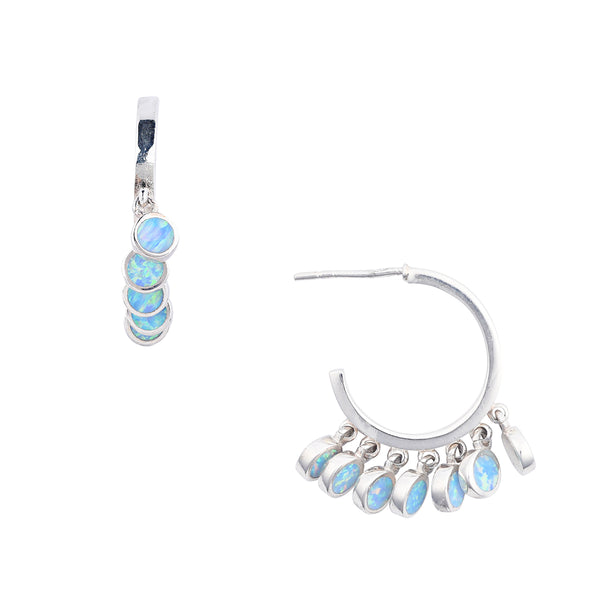 Peyote Bird Seven Circle Hoop Earrings