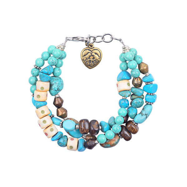 peyote bird Shades of Blue Bracelet