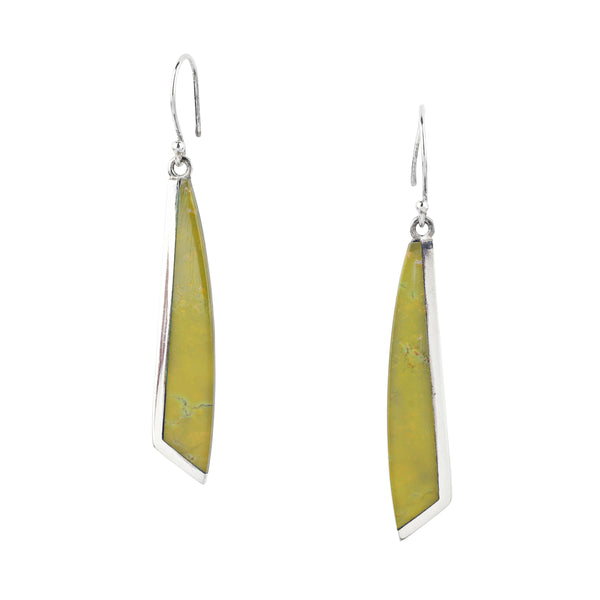 Peyote Bird Silver Edge Earrings