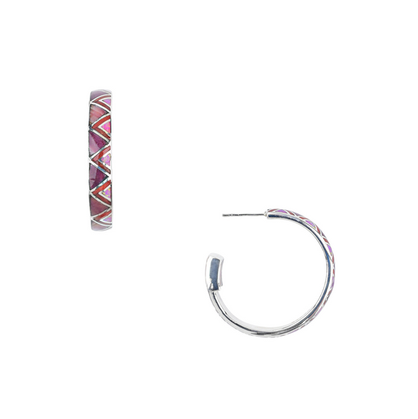 Peyote Bird Spectre Hoop Earrings