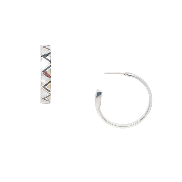 Peyote Bird Spectre Hoop Earrings