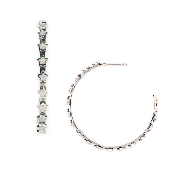 Peyote Bird Starlight Hoop Earrings