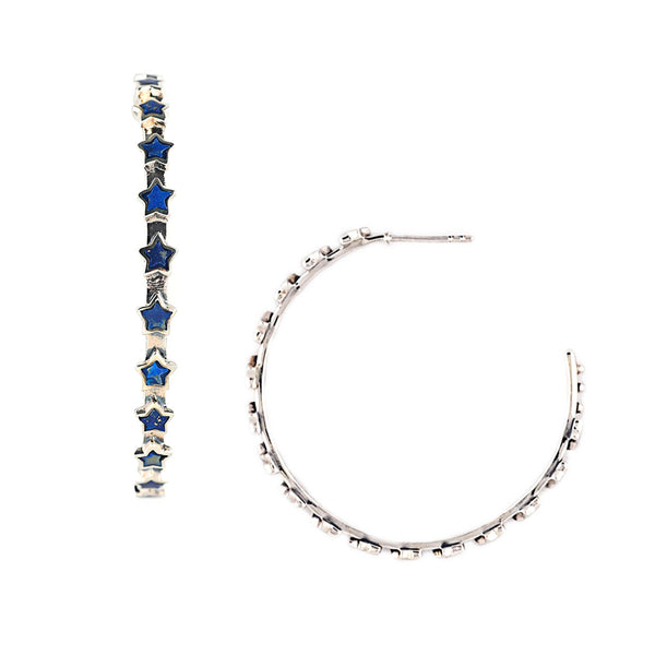 Peyote Bird Starlight Hoop Earrings