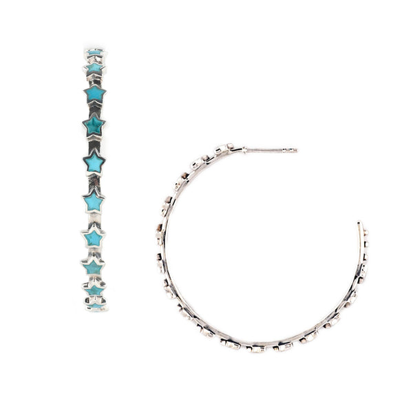 peyote bird Starlight Hoop Earrings