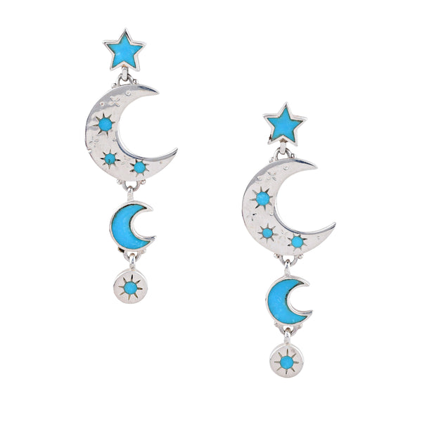 peyote bird Starry Night Earrings