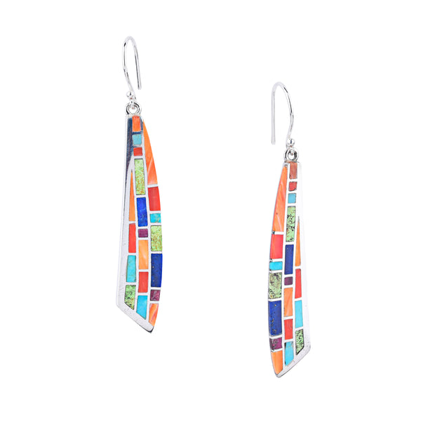 Peyote Bird Tile Earrings
