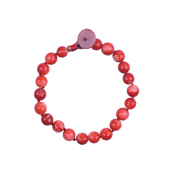 peyote bird Tintoretto Coral Bracelet