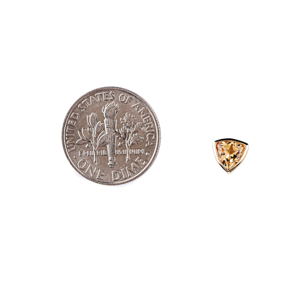 Peyote Bird Triangle Yellow Topaz Earrings