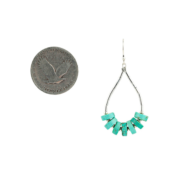Peyote Bird Turquoise Beams Earrings