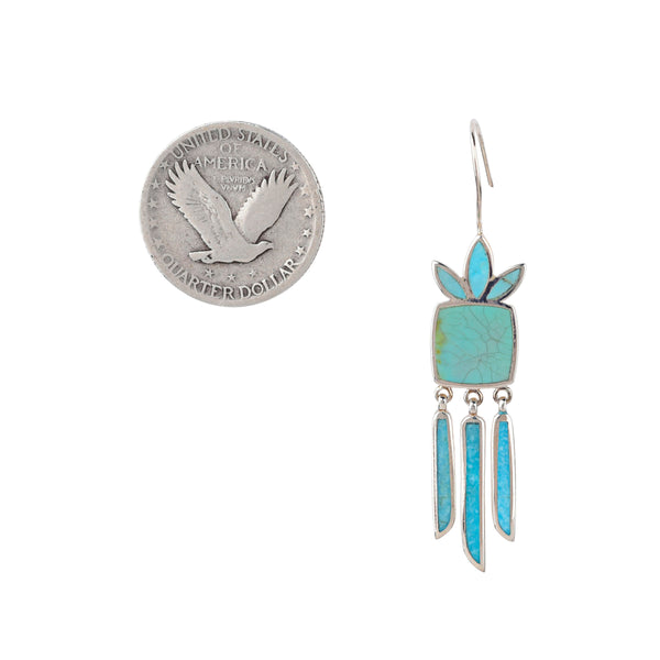 Peyote Bird Turquoise Morning Earrings