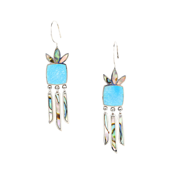 Peyote Bird Turquoise Morning Earrings