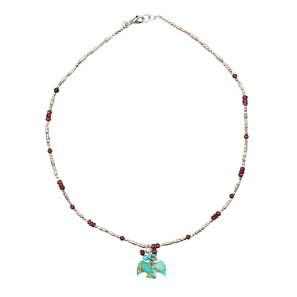 peyote bird Turquoise Thunderbird Necklace