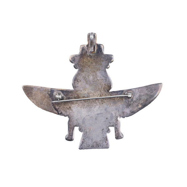 Peyote Bird Vintage 1930's Zuni Knifewing Pin