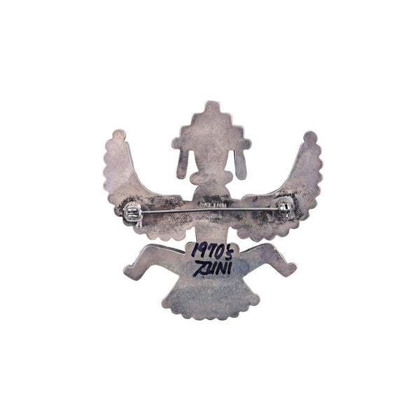 Peyote Bird Vintage 1970's Zuni Knifewing Pin