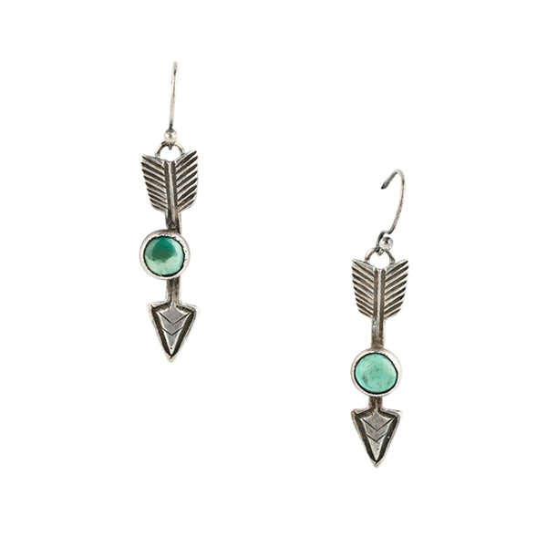 peyote bird Vintage Navajo Arrow Earrings (c. 1940's)