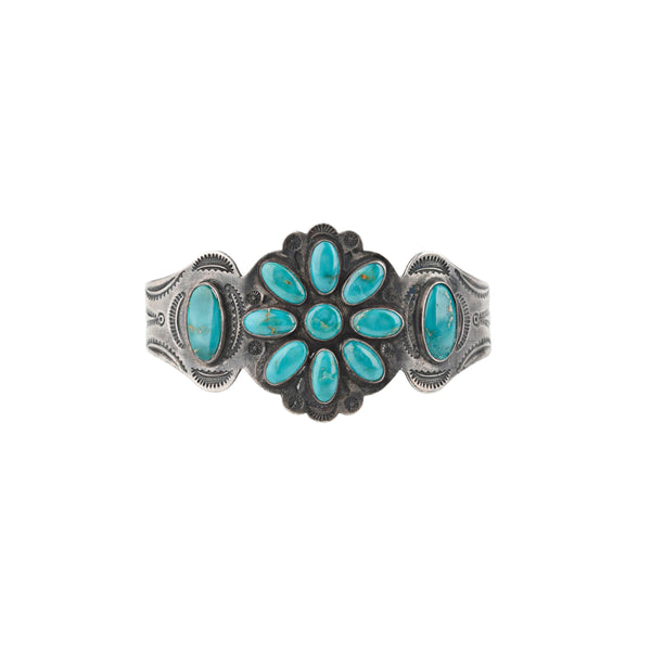 peyote bird Vintage Navajo Sky Blossom Cuff