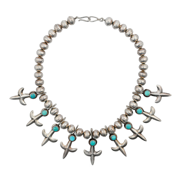 peyote bird Vintage Navajo Star Blossom Necklace