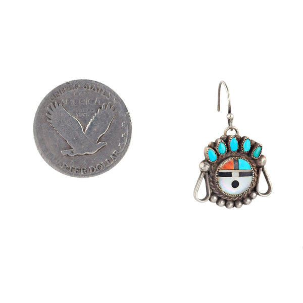 Peyote Bird Vintage Zuni Sun-Face Earrings