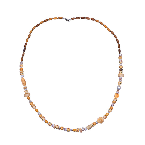 peyote bird Winter White Necklace