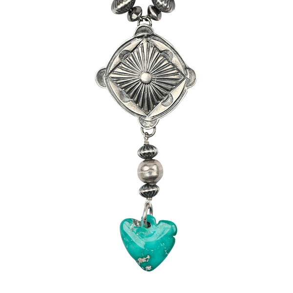 Peyote Bird Revival Heartwell Concho Y-Neck Necklace