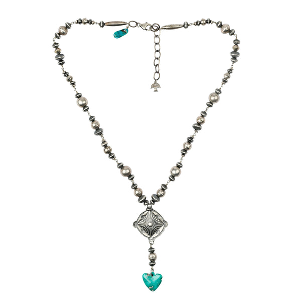 peyote bird Revival Heartwell Concho Y-Neck Necklace