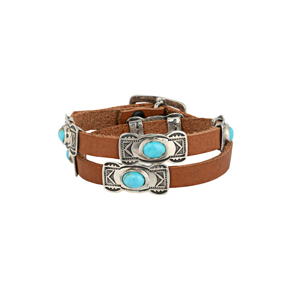 peyote bird Rick Montaño Silverado Concho Wrap Bracelet