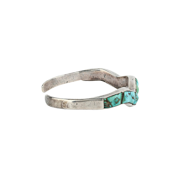 peyote Bird Vintage Morenci Turquoise Wave Cuff (c. 1950's)