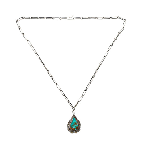 peyote bird Vintage Navajo Lacrima Pendant Necklace