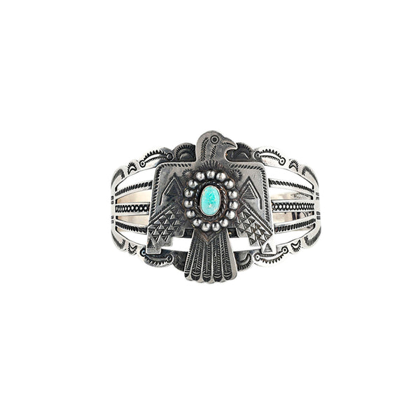peyote bird Vintage Navajo Thunderbird Statement Cuff