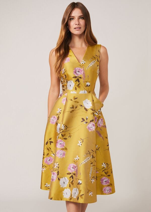 phase eight Cecily Floral Jacquard Fit And Flare Dress
