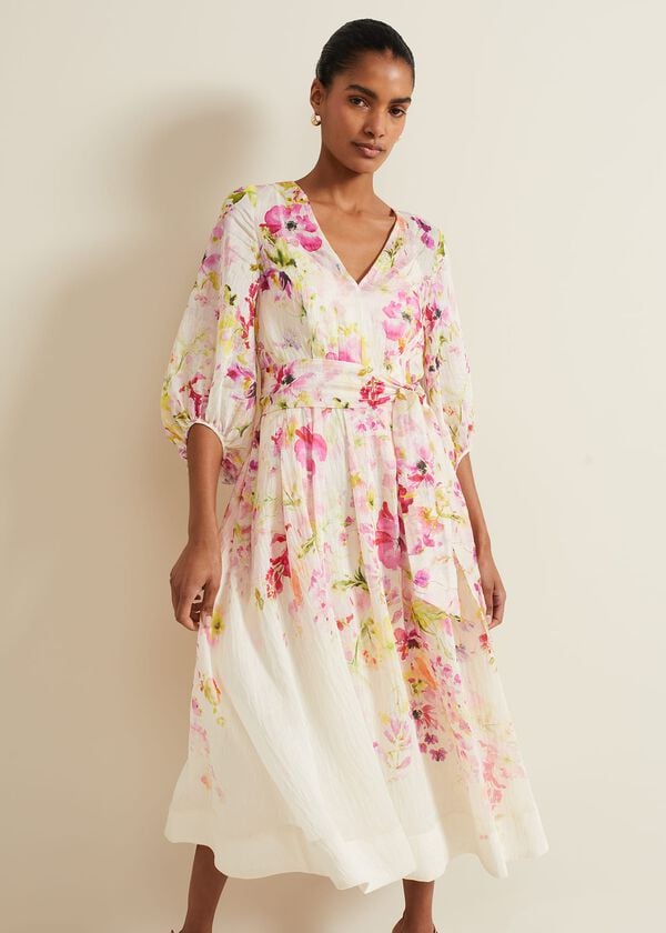 Phase Eight Clancy Floral Print Fit And Flare Dress