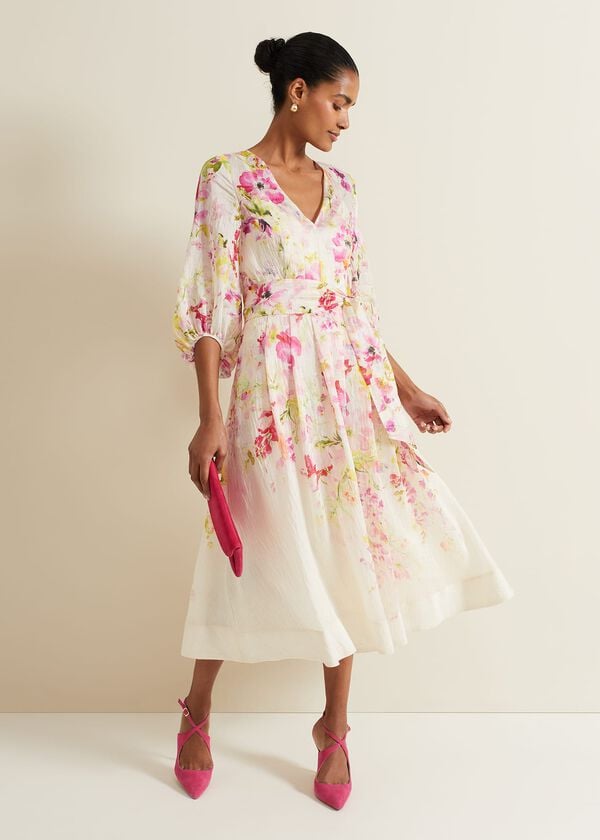 phase eight Clancy Floral Print Fit And Flare Dress