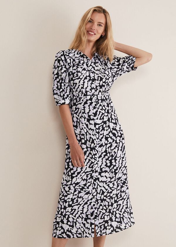 Phase Eight Cosette Lilac Animal Print Midaxi Dress