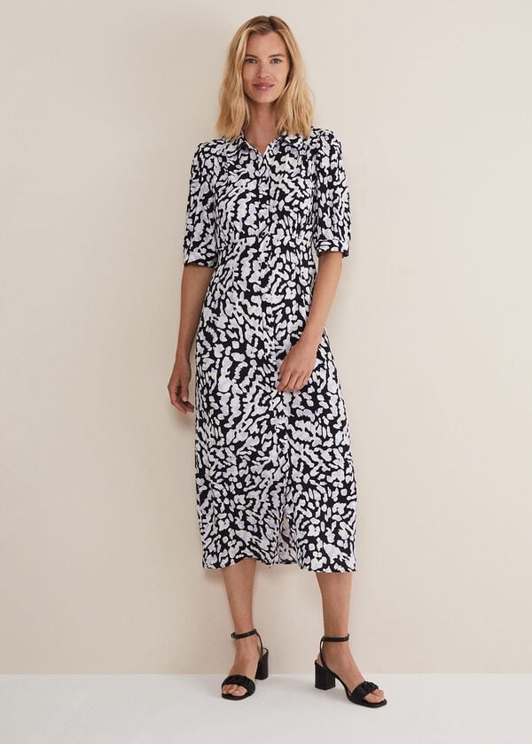 phase eight Cosette Lilac Animal Print Midaxi Dress