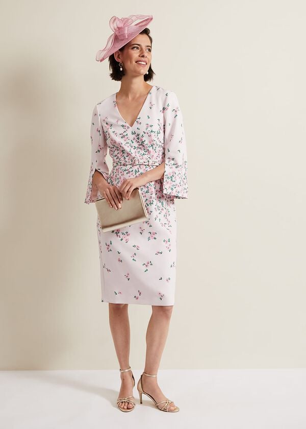 Phase Eight Giovanna Floral Belted Split Sleeve Dress