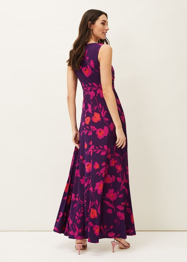 Phase Eight Isla Floral Sleeveless V-Neck Maxi Dress