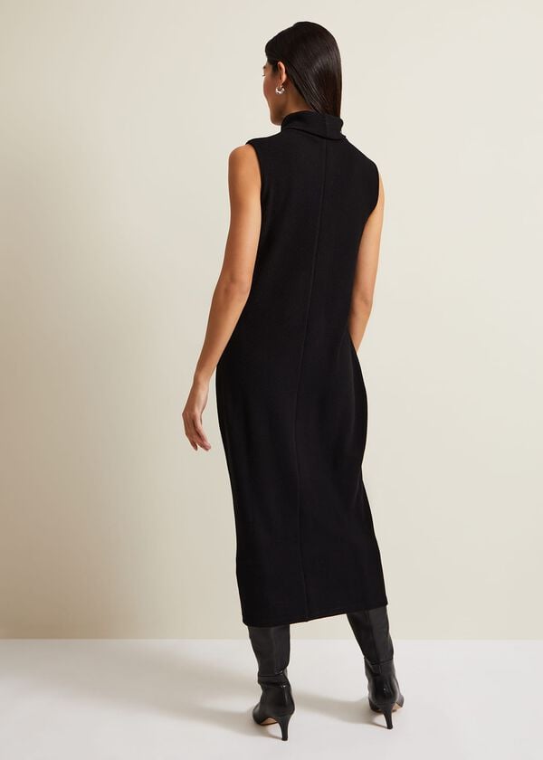 Phase Eight Jessica Black Jersey Bodycon Midi Dress