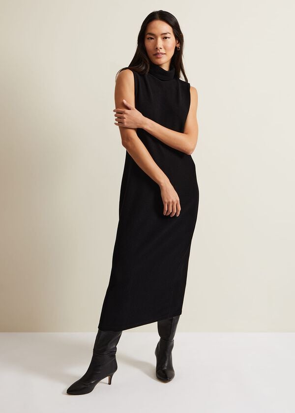 phase eight Jessica Black Jersey Bodycon Midi Dress