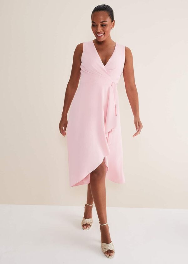Phase Eight Julissa Sleeveless Ruffle Wrap Midi Dress