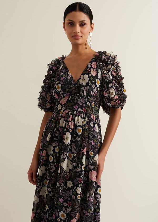 Phase Eight Lesley Multi Coloured Floral Maxi Dress