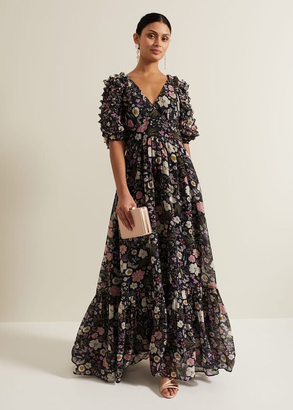 phase eight Lesley Multi Coloured Floral Maxi Dress