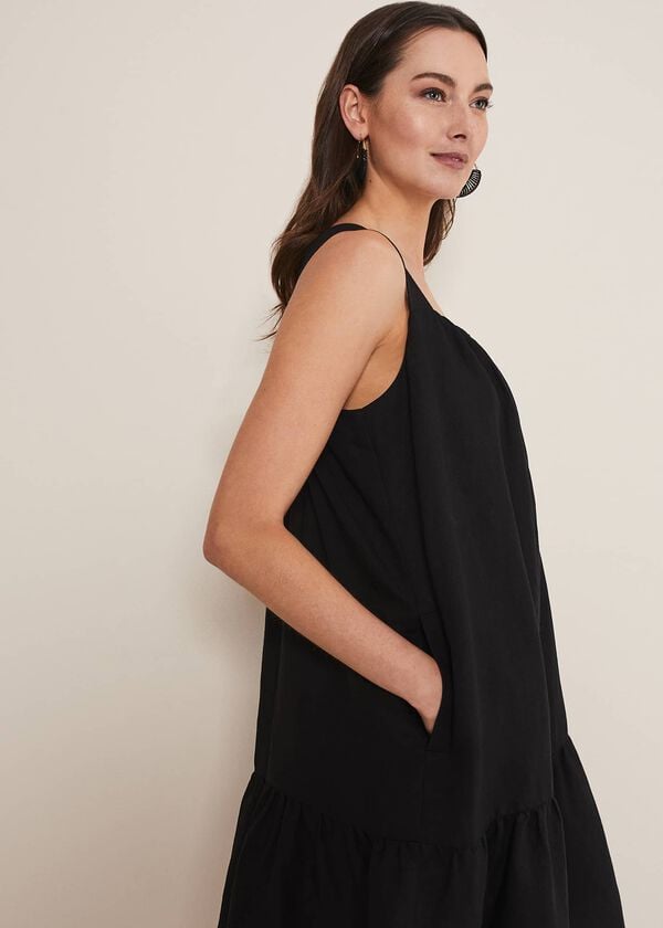 Phase Eight Mandy Strappy Linen Bow Back Swing Dress