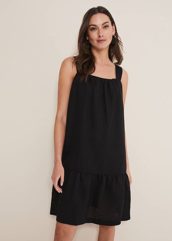 phase eight Mandy Strappy Linen Bow Back Swing Dress