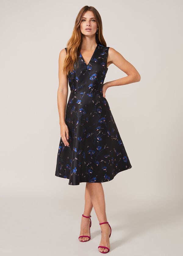 Phase Eight Ottilie Floral Jacquard Fit And Flare Dress