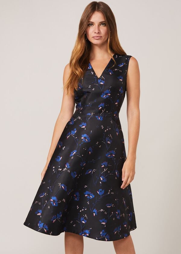 phase eight Ottilie Floral Jacquard Fit And Flare Dress